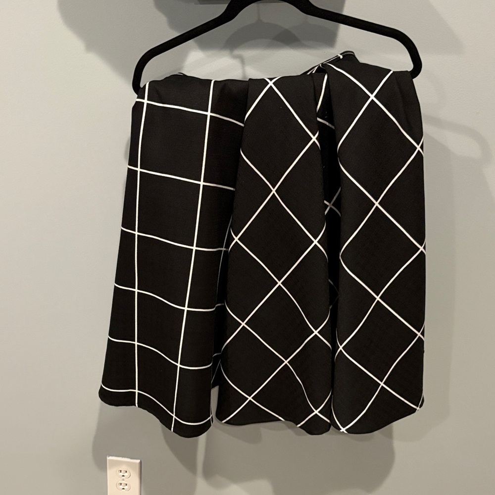 Black and White Checkered Women's Skirt